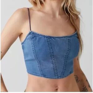 Urban Outfitters Denim Bustier Top